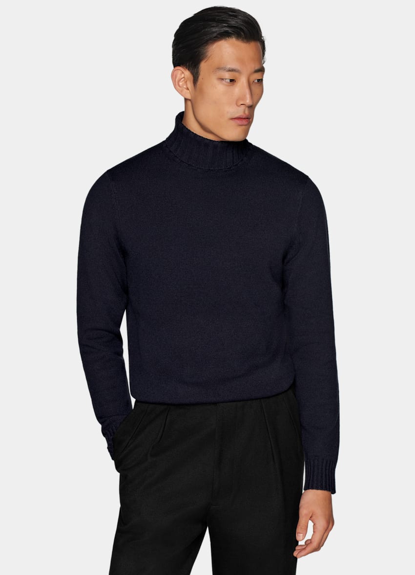 Navy Turtleneck