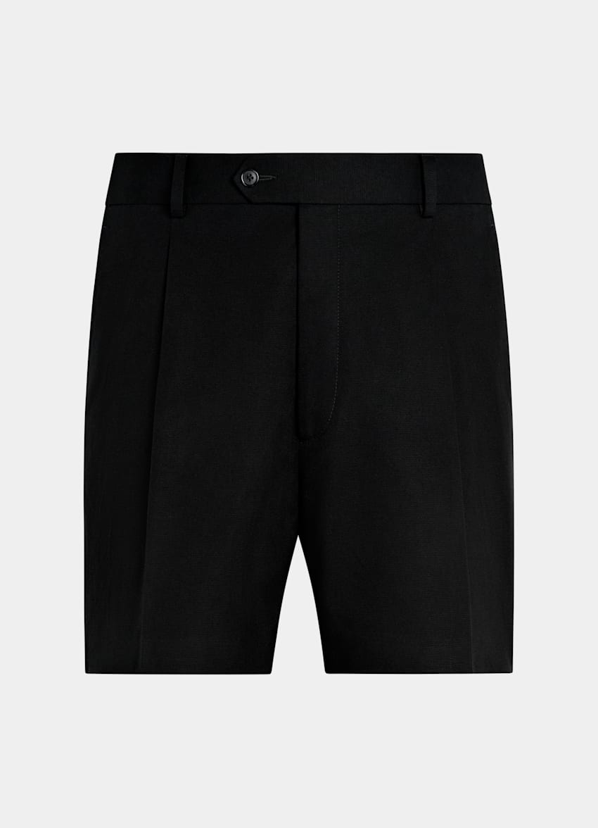 Black Straight Leg Shorts