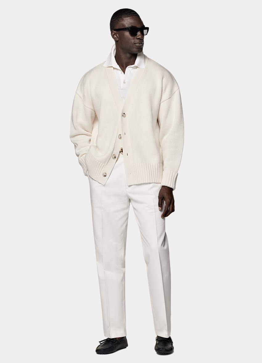 Off-White Merino Oversized Cardigan