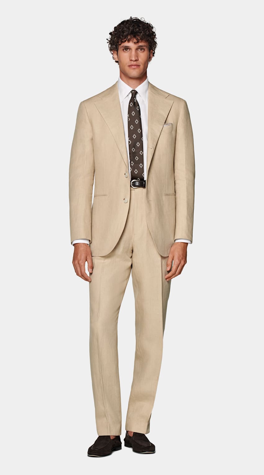 Sand Relaxed Fit Roma Suit