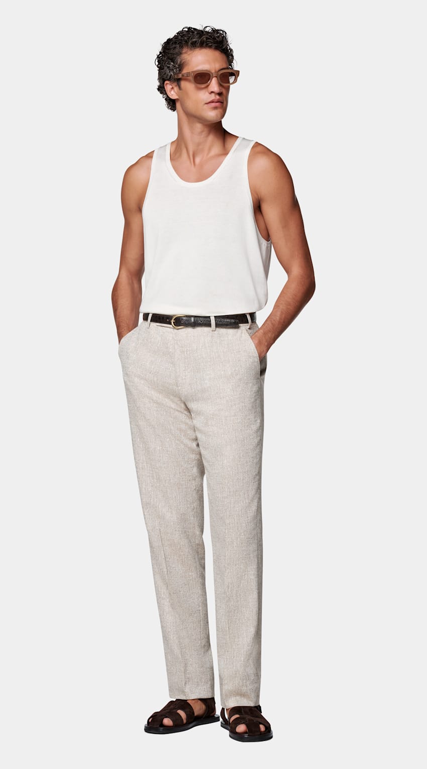 Off-White Knitted Tank Top