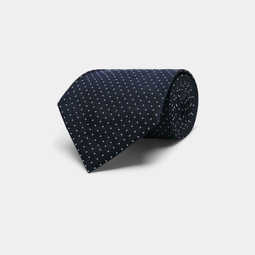 Navy Dotted Tie