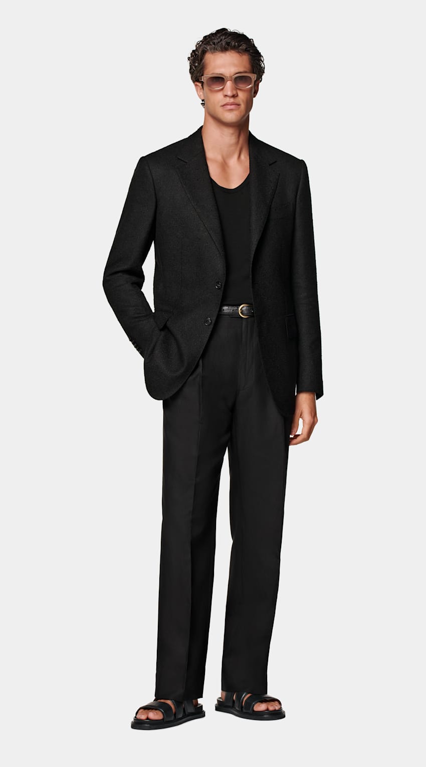 Black Tailored Fit Milano Blazer