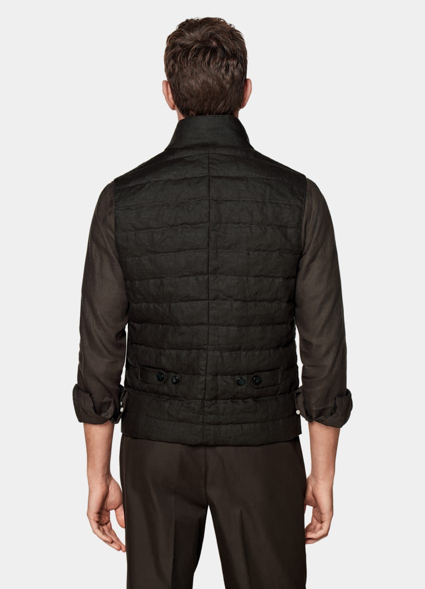 Dark Brown Down Vest