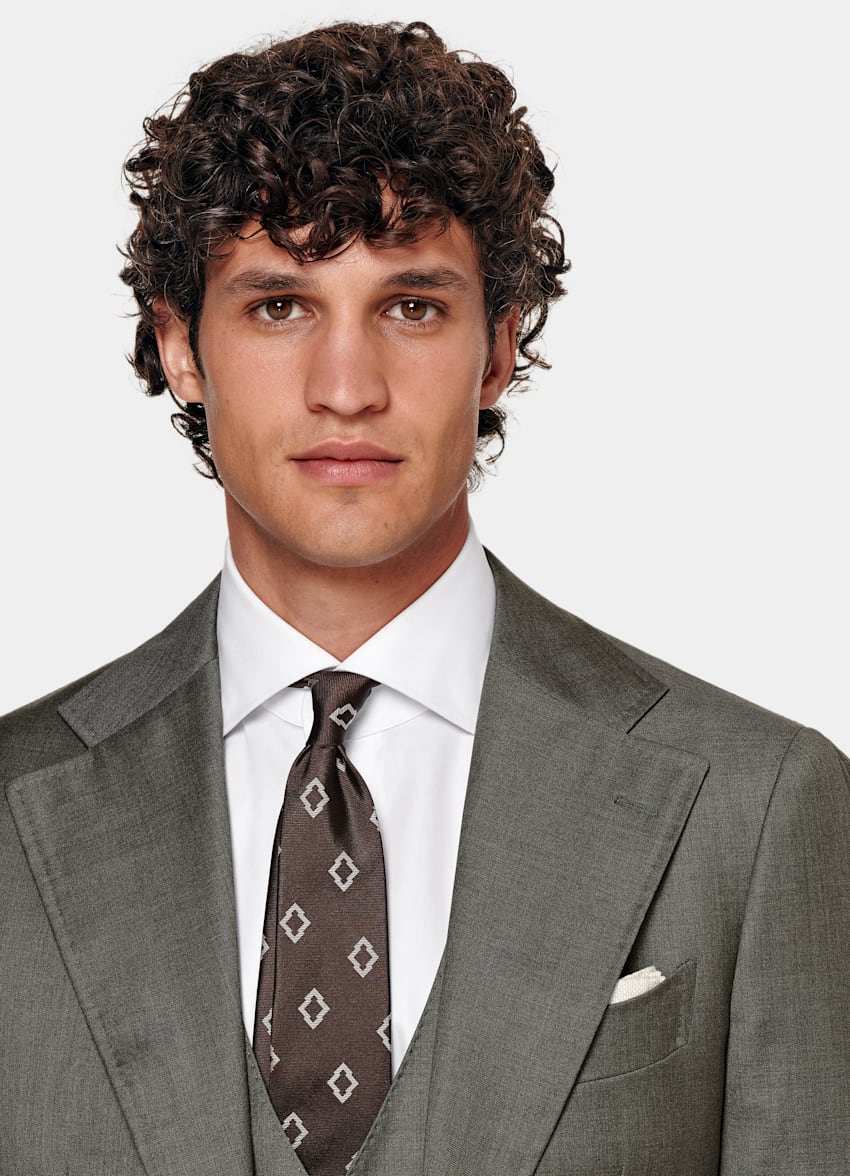 Dark Green Perennial Three-Piece Tailored Fit Havana Suit