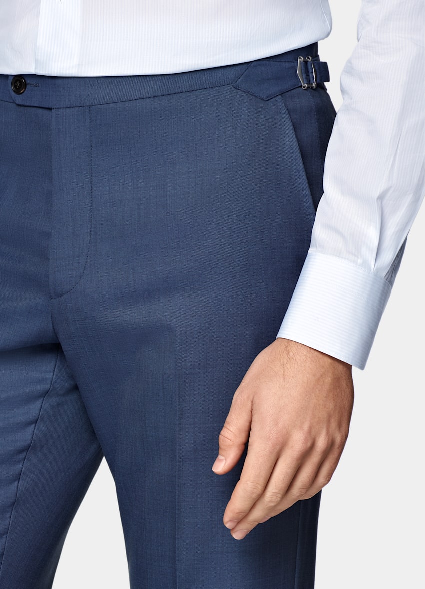 Mid Blue Tailored Fit Havana Suit