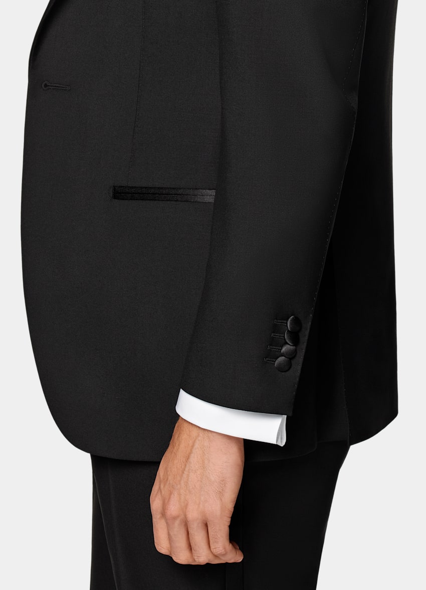 Black Three-Piece Tailored Fit Havana Tuxedo