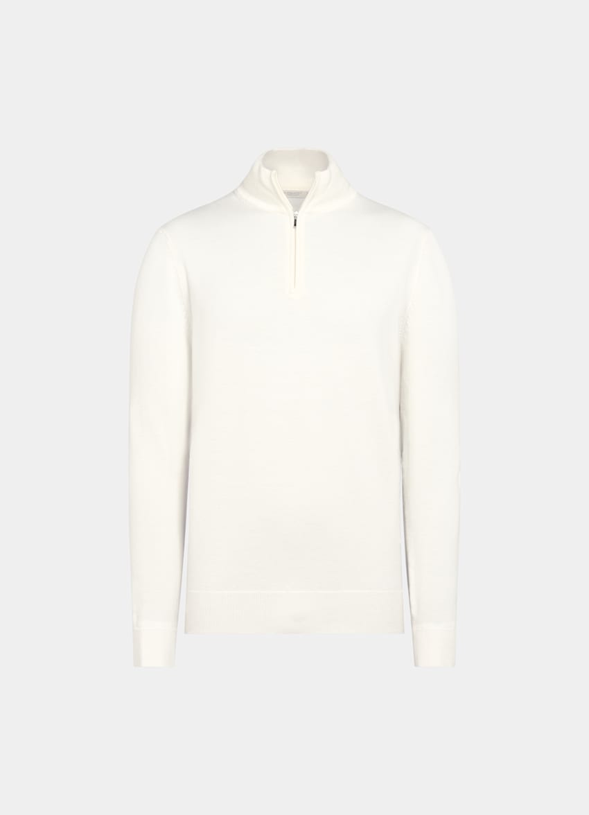 Off-White Merino Half Zip