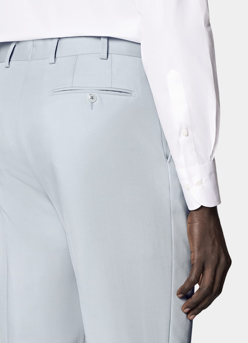 Light Blue Tailored Fit Milano Suit