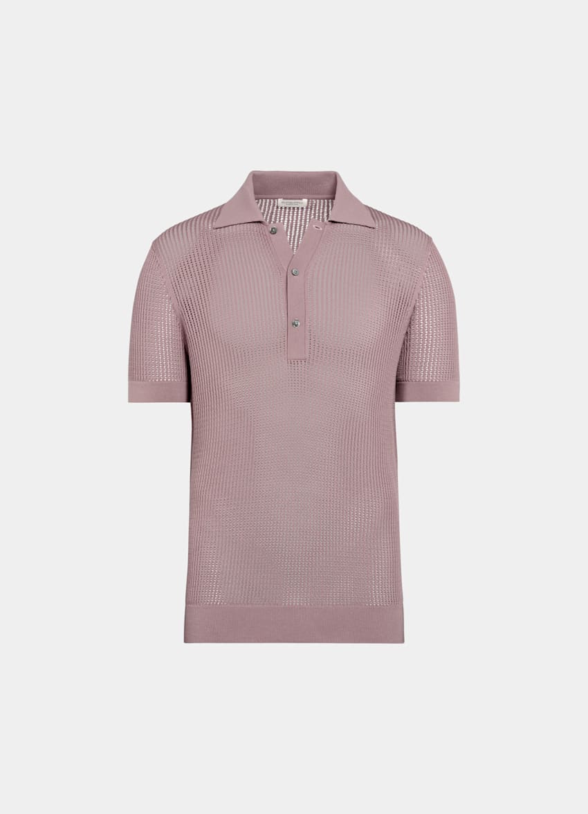 Mid Brown Crochet Polo