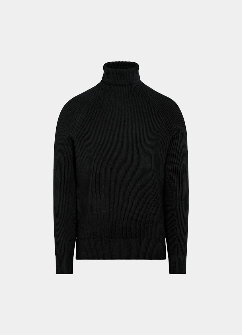 Off-White Merino Ribbed Turtleneck