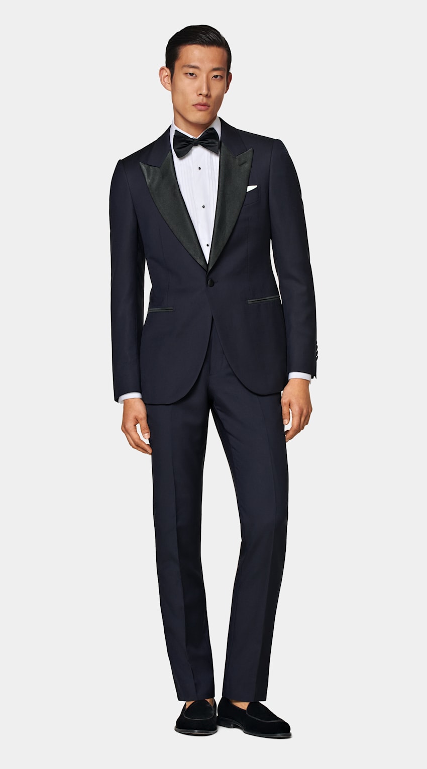 Navy Tailored Fit Lazio Dinner Jacket