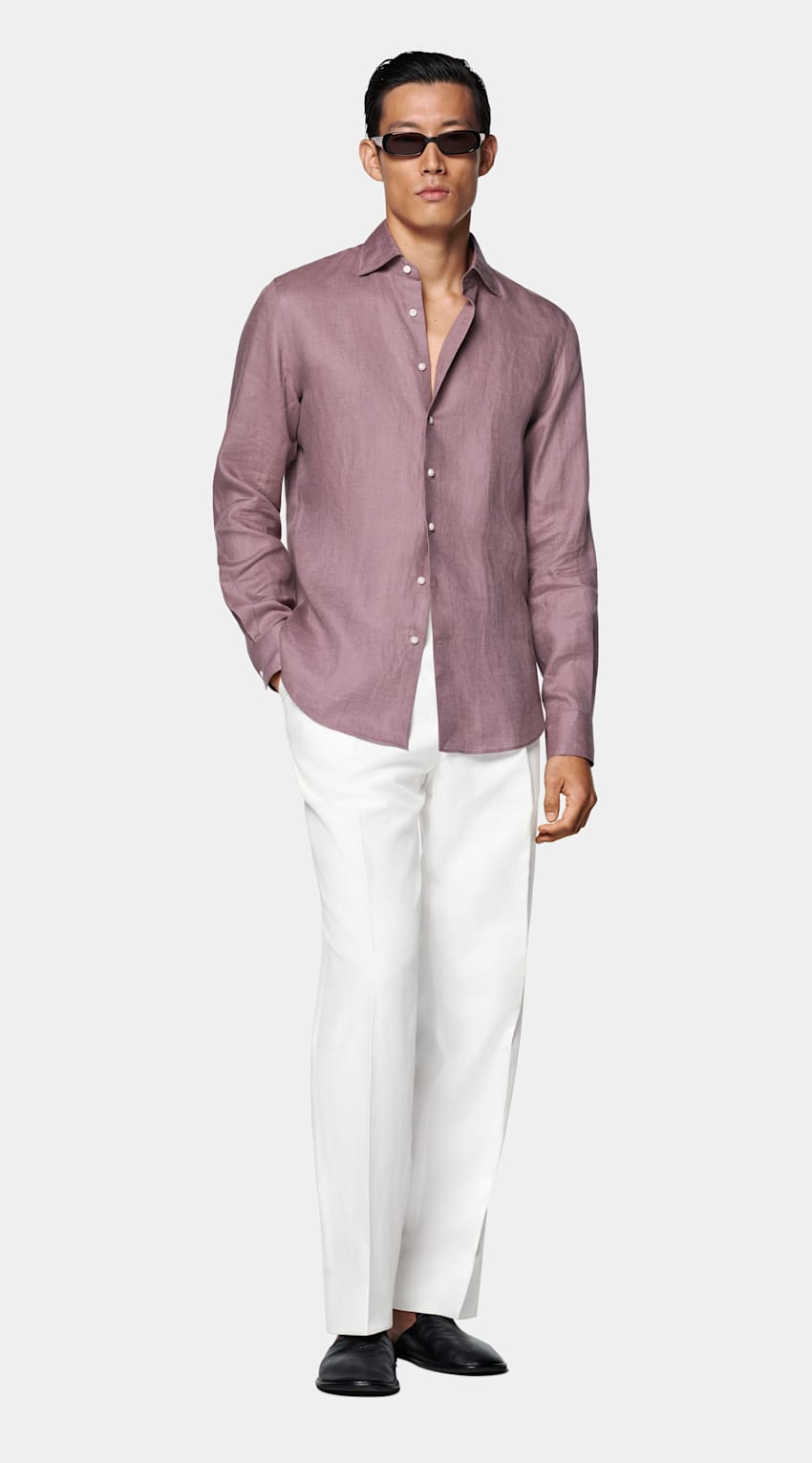 Purple Tailored Fit Shirt
