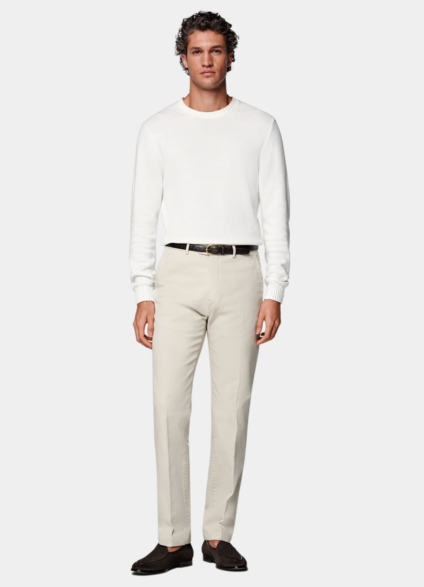 Sand Slim Leg Straight Chinos