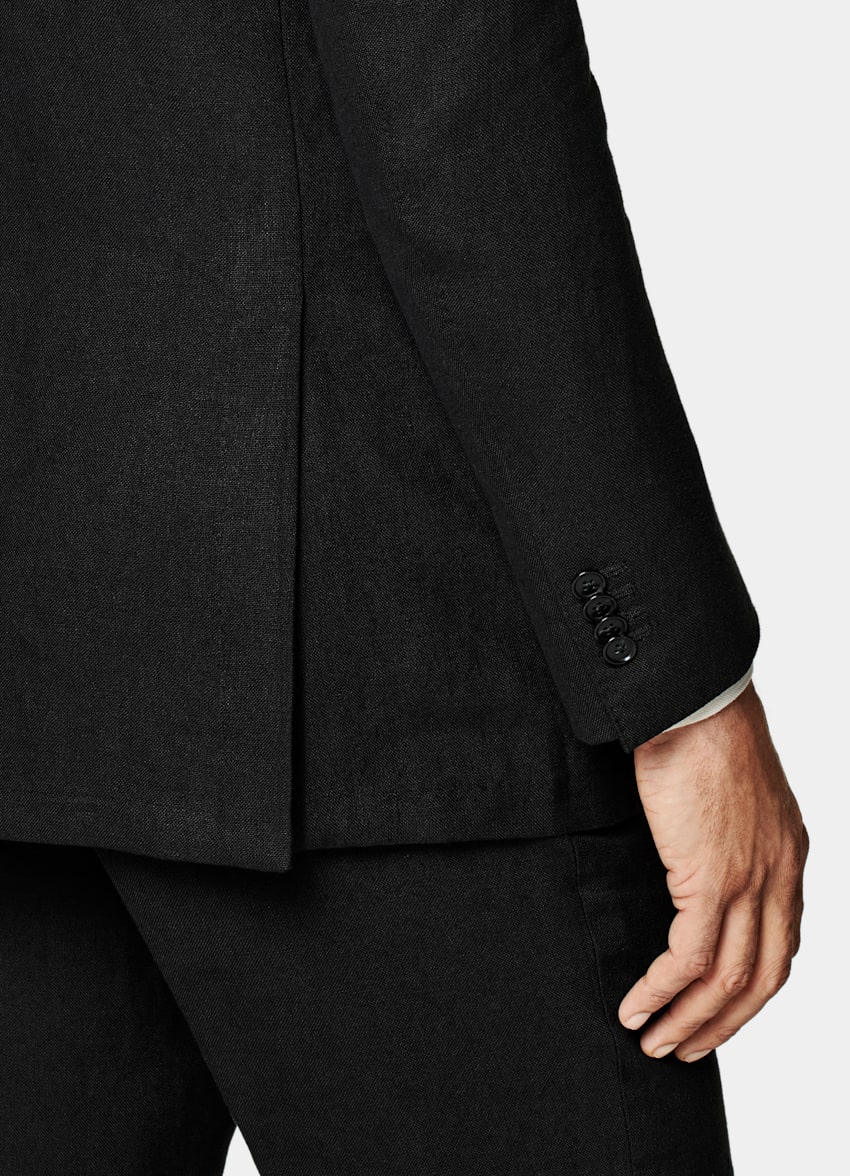 Black Relaxed Fit Roma Suit