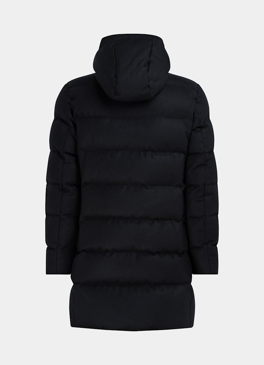 Navy Long Down Jacket