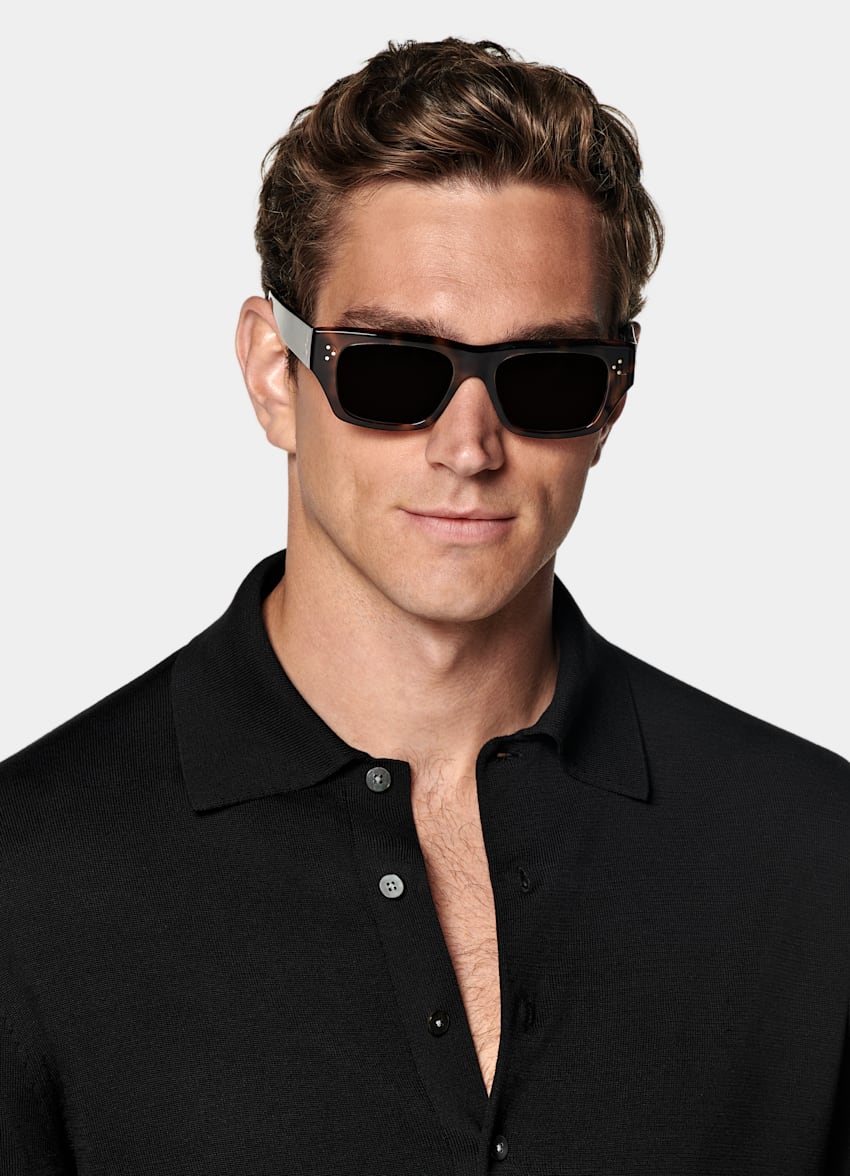 Black Long Sleeve Polo