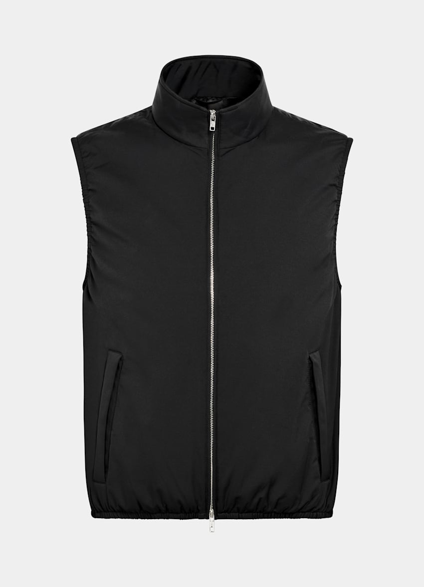 Black Light Padded Zip Vest