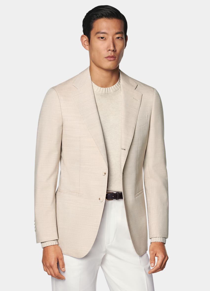 Sand Tailored Fit Havana Suit Jacket