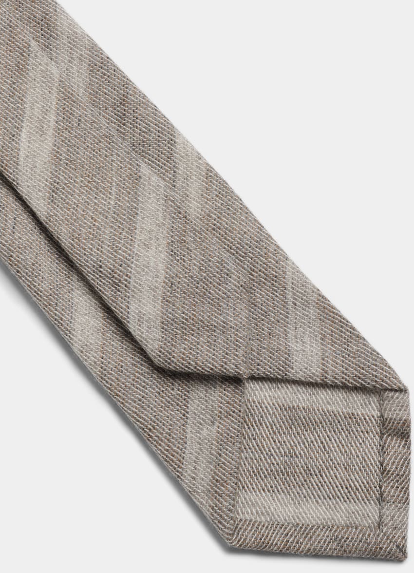 Grey Striped Tie