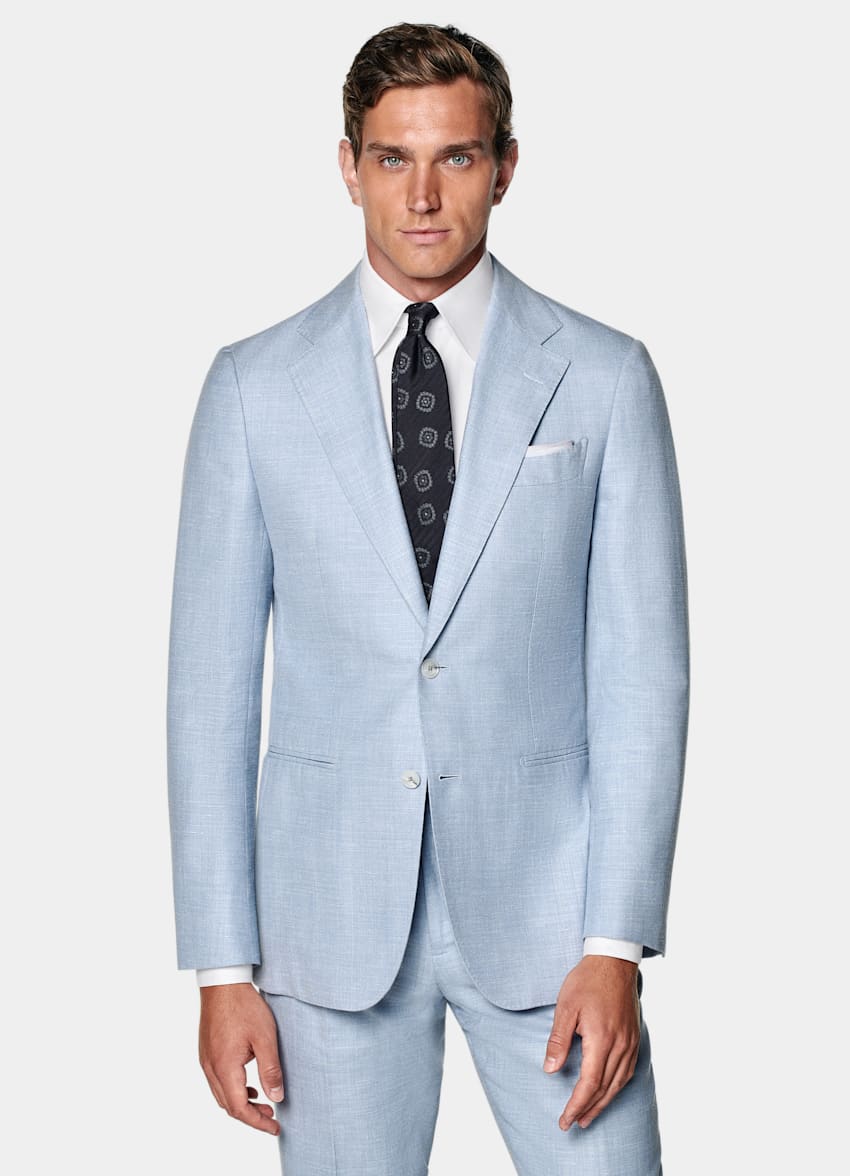 Light Blue Tailored Fit Havana Suit