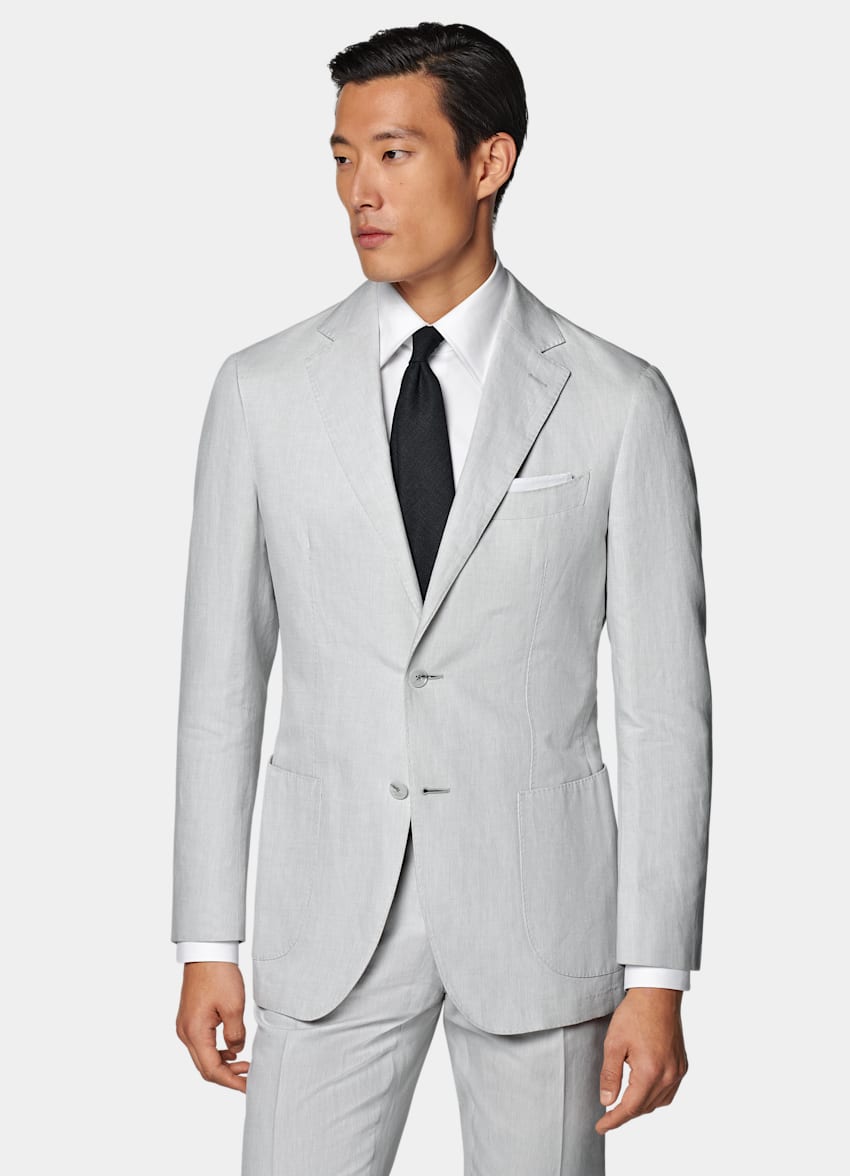 Light Grey Tailored Fit Havana Suit