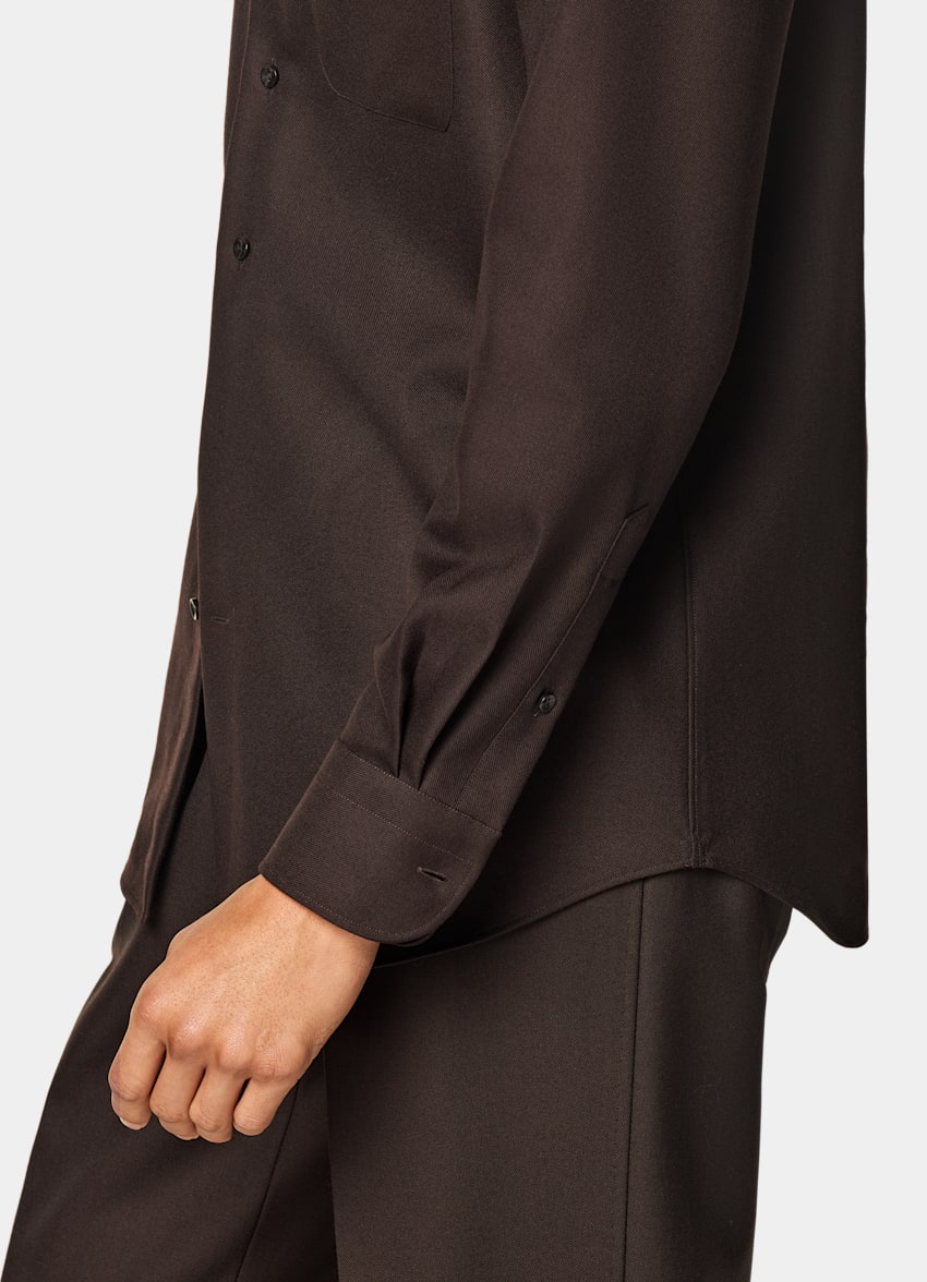 Dark Brown Relaxed Fit Shirt