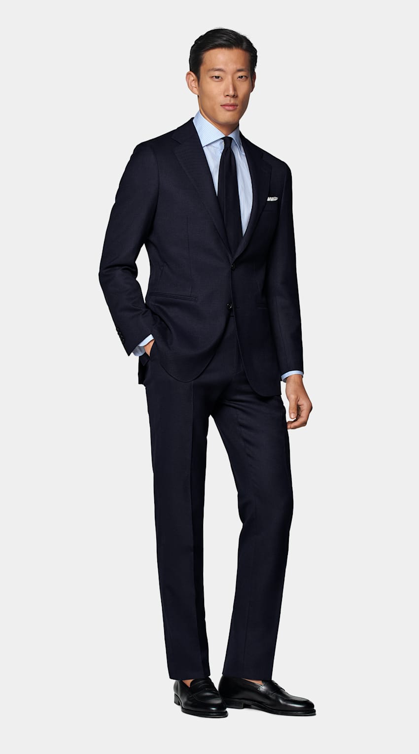 Navy Perennial Tailored Fit Havana Suit