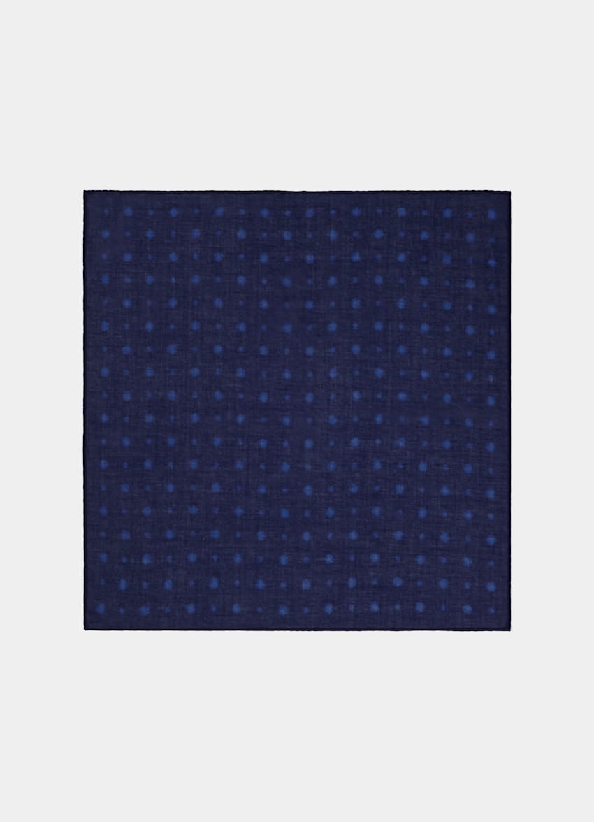 Blue Graphic Pocket Square