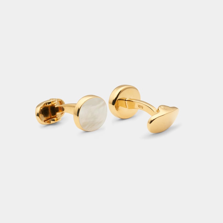 Gold Round Cufflinks
