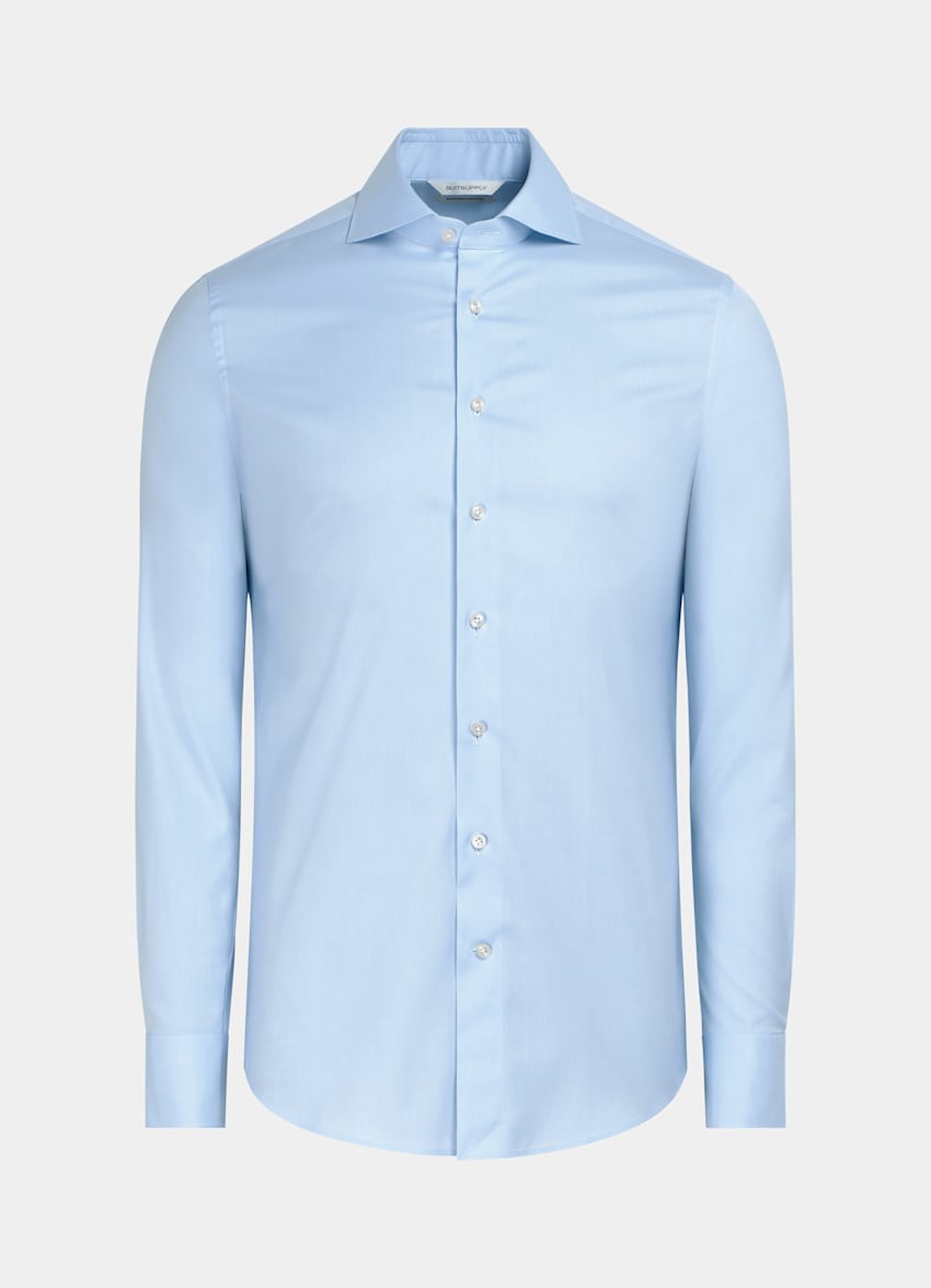 Light Blue Twill Extra Slim Fit Shirt