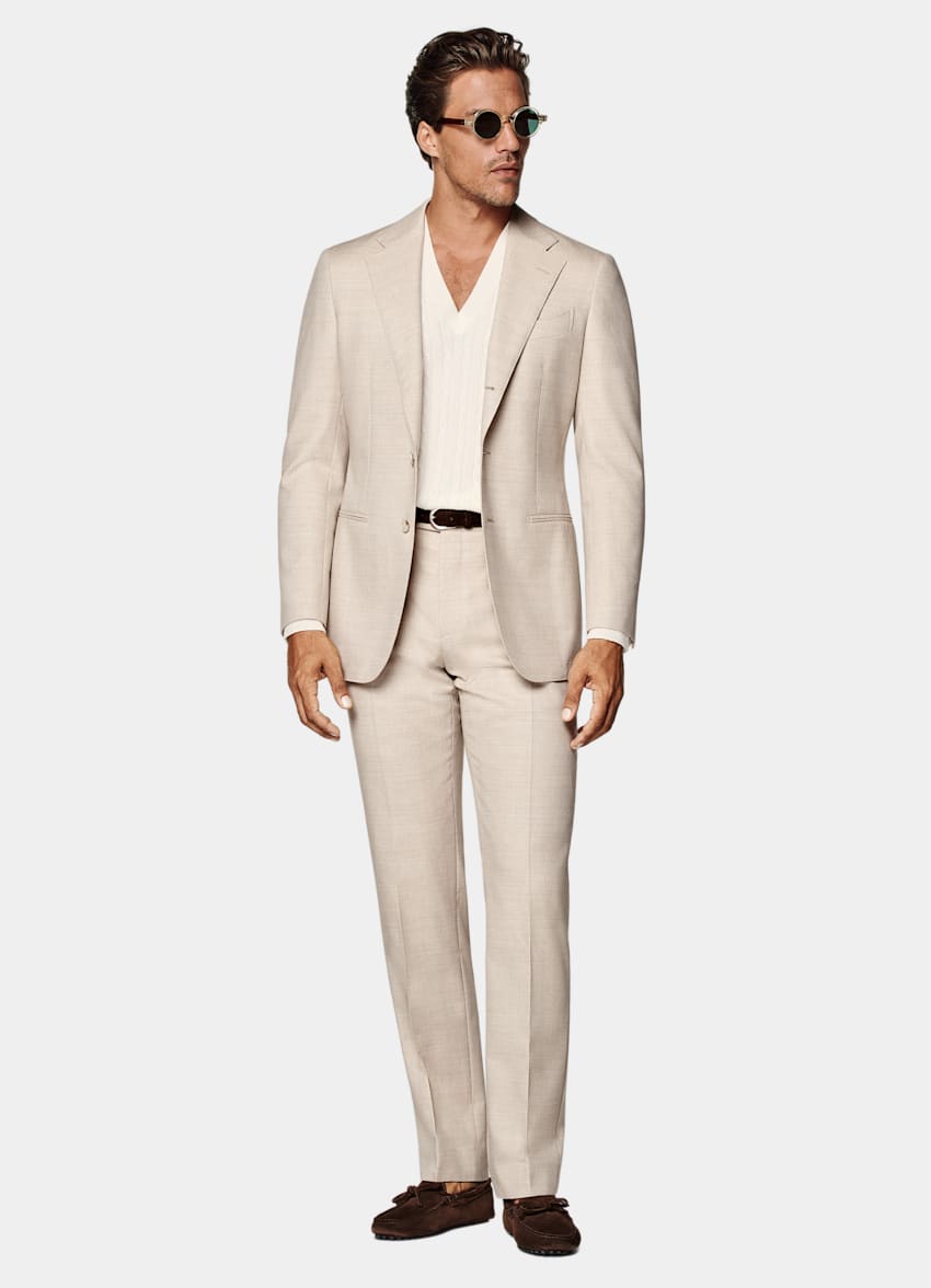 Sand Tailored Fit Havana Suit