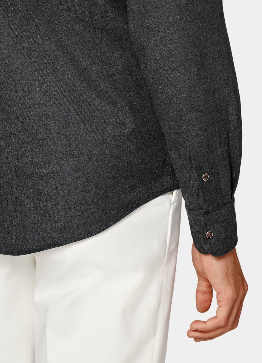 Dark Grey Western Shirt