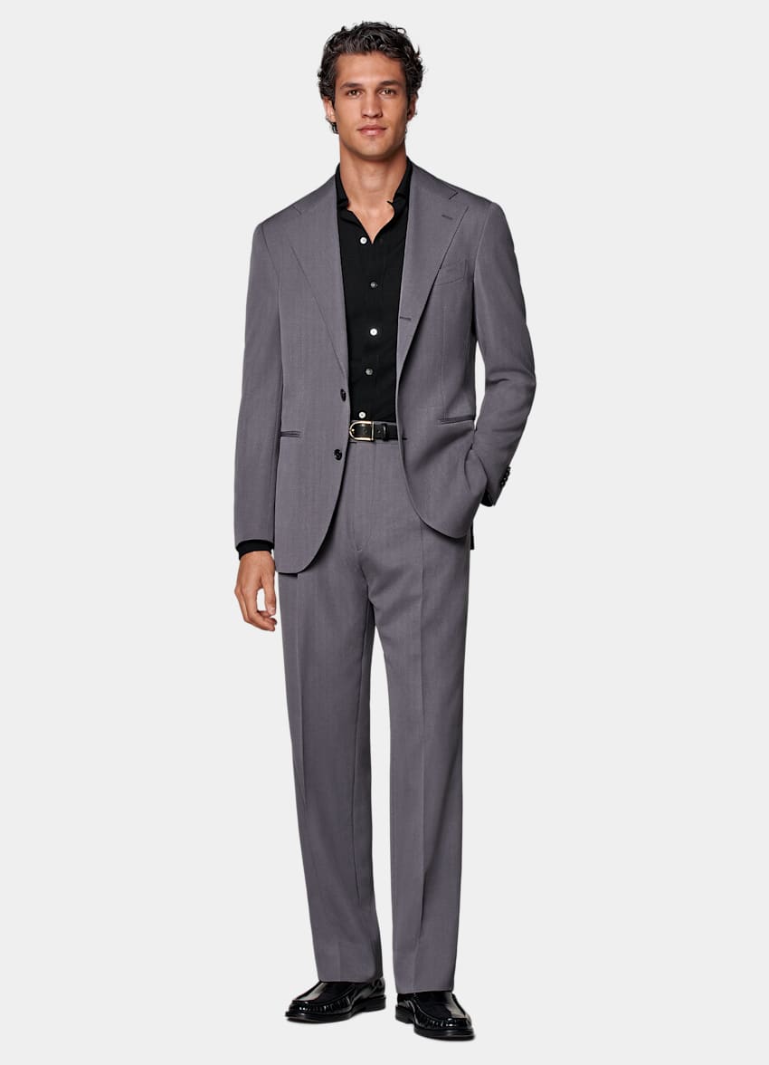 Mid Grey Relaxed Fit Roma Suit