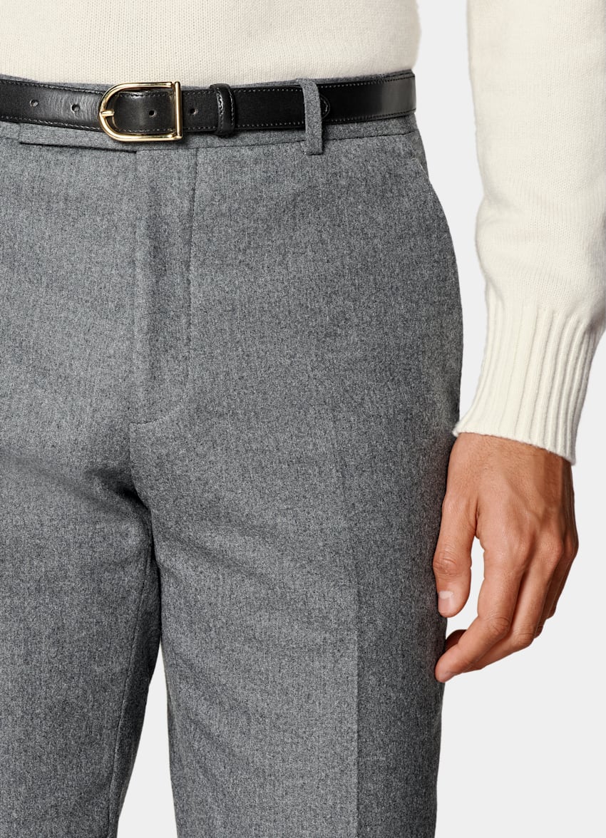 Mid Grey Straight Leg Pants