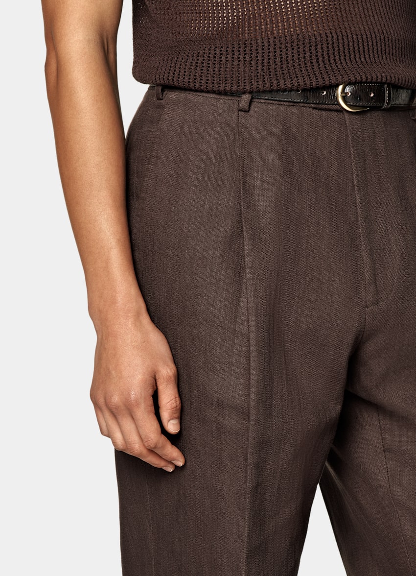 Mid Brown Tailored Fit Milano Suit