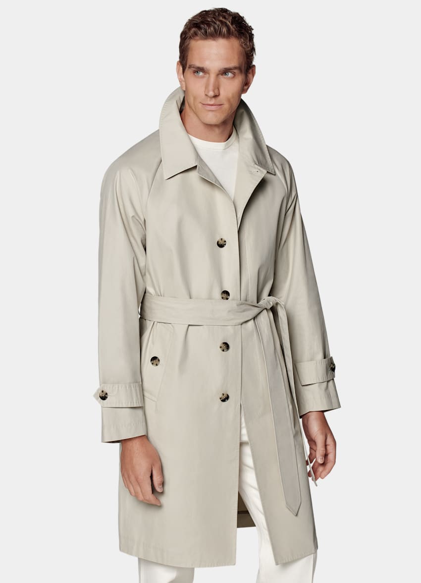 Sand Belted Trench Coat