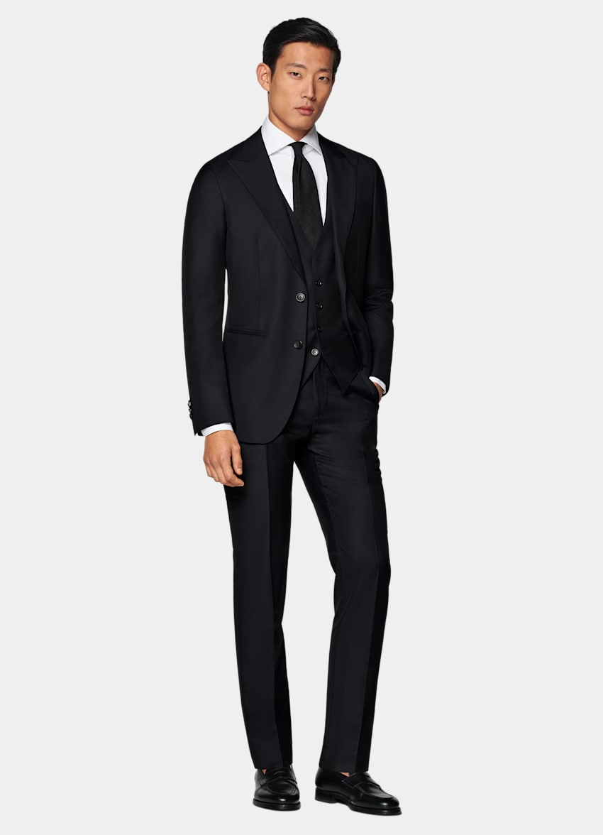 Navy Perennial Three-Piece Tailored Fit Havana Suit