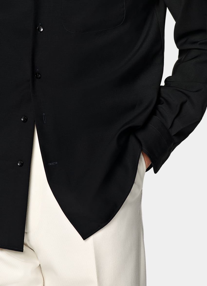 Black Tailored Fit Shirt