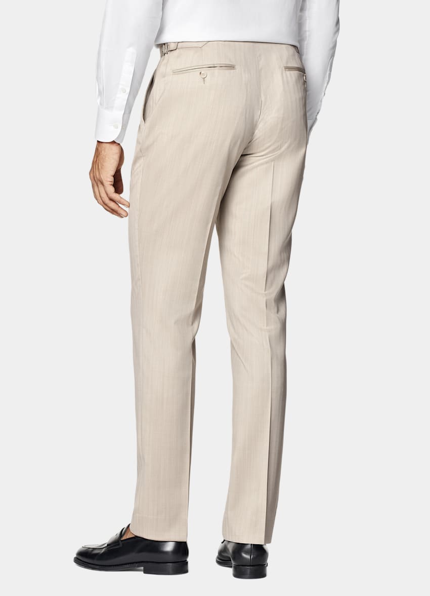 Sand Herringbone Perennial Tailored Fit Havana Suit