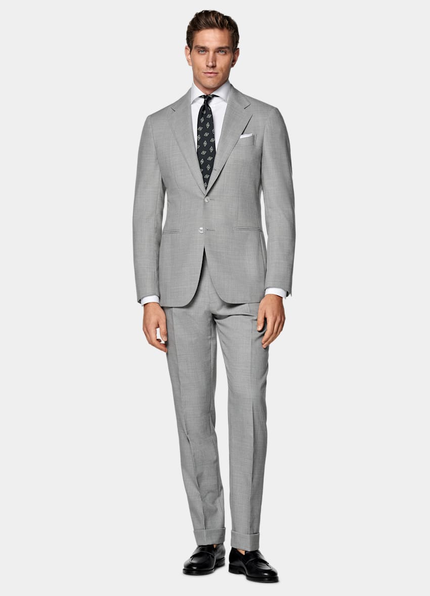 Light Grey Tailored Fit Havana Suit