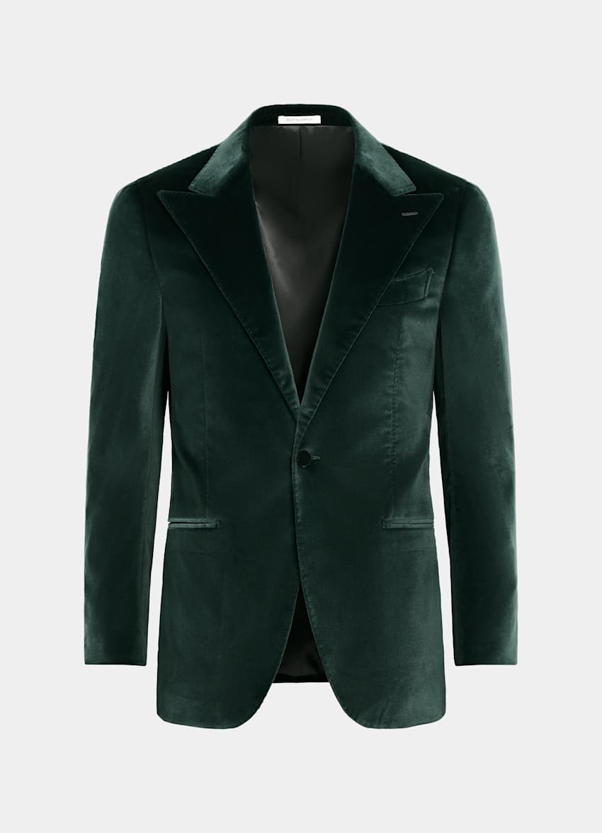 Dark Green Tailored Fit Havana Dinner Jacket