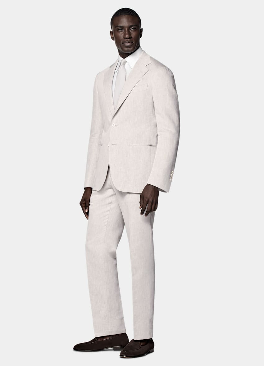Light Taupe Tailored Fit Havana Suit