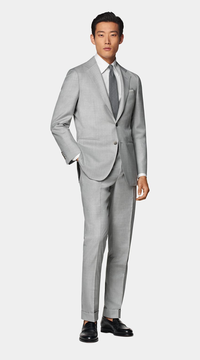 Light Grey Tailored Fit Havana Suit