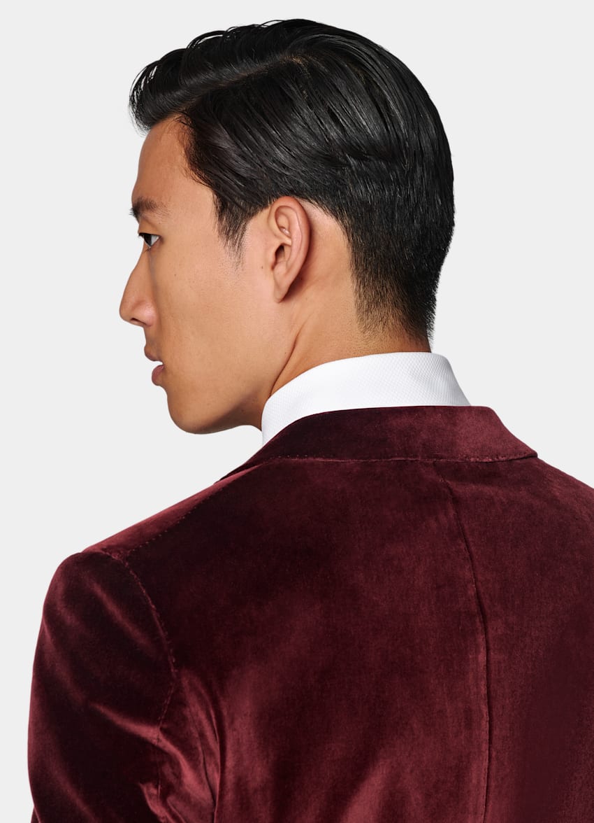 Burgundy Tailored Fit Havana Dinner Jacket