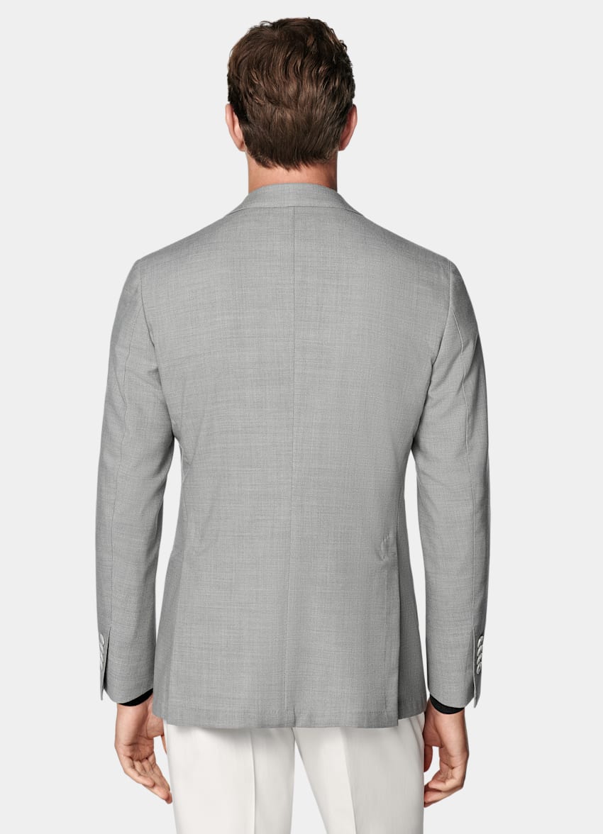 Light Grey Tailored Fit Havana Suit Jacket