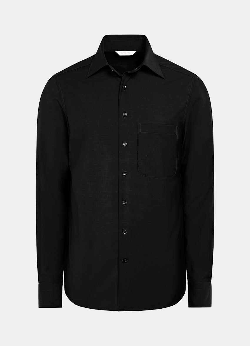 Black Tailored Fit Shirt
