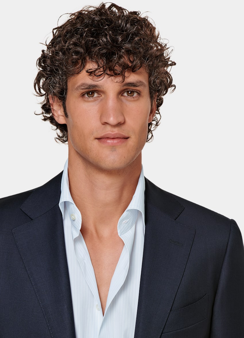 Navy Tailored Fit Lazio Suit
