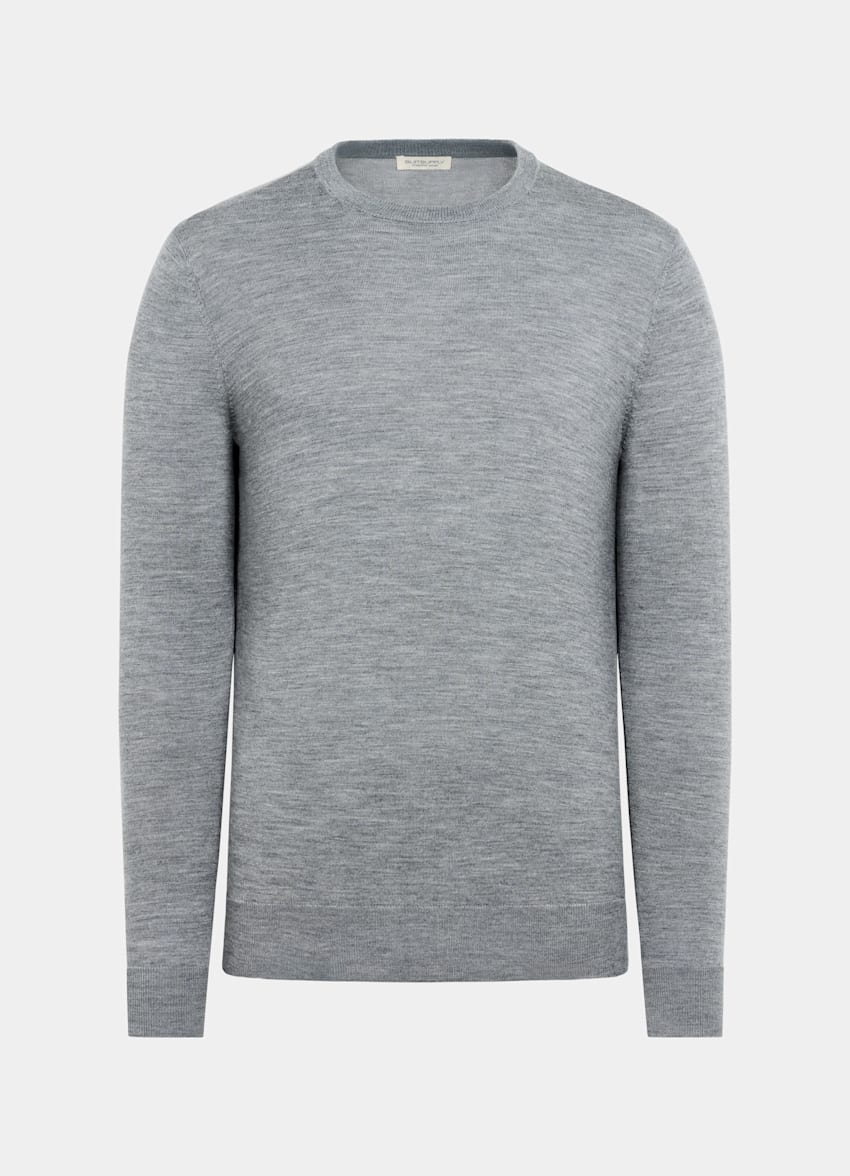 Grey Merino Crewneck