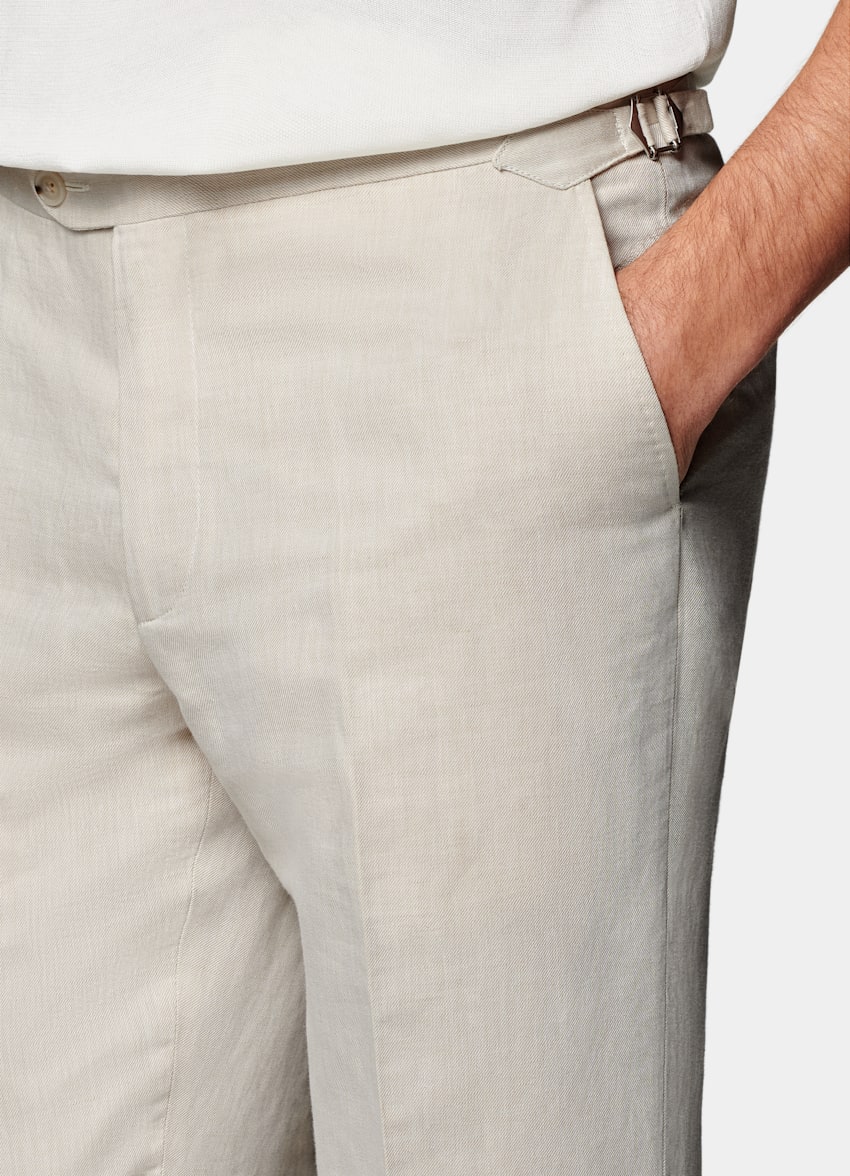 Sand Slim Leg Straight Pants